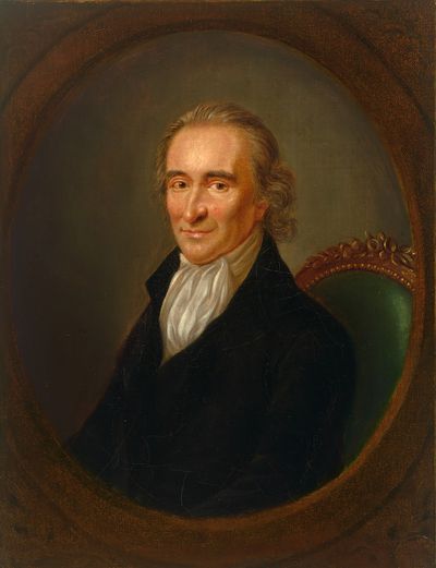 Thomas Paine, portrait by George Romney, c. 1792
